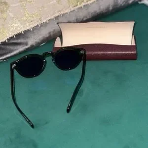 Oliver people’s classic round sunglasses - green frame/cognac lens Oliver Peoples O main image 2